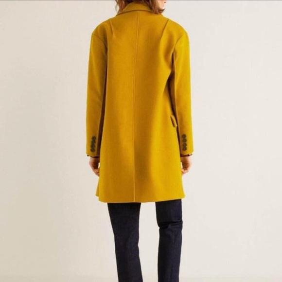 MANGO Designer Wool Trench - Mustard (M) - Picture 9 of 9